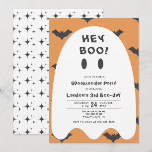 Invitation Halloween Fantôme Toute Année Anniversaire Invitat