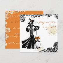 halloween fashionillustration avec motif de dentel