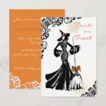 halloween fashionillustration avec motif de dentel