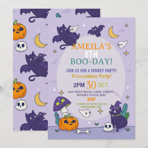 Invitation Halloween Fête des Fantômes Éffrayants Anniversair