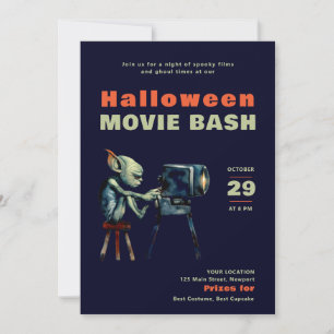 Invitation Halloween fêter films d'horreur nuit Imp Gremlin