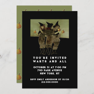 Invitation Halloween Filles Nuit dehors