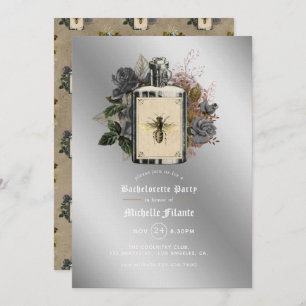 Invitation Halloween floral gothique Bachelorette Party Invit