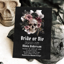 Halloween Floral Skull Bride ou Fête des mariées d