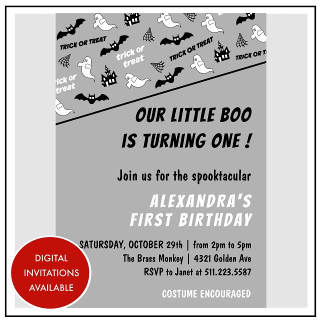 Invitation Halloween Ghost Grey Spotacular 1er anniversaire (Halloween-1st-birthday-Invitation-Spooktacular-Ghost-grey-1)