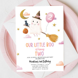Invitation Halloween Ghost Little Booktacular Anniversaire