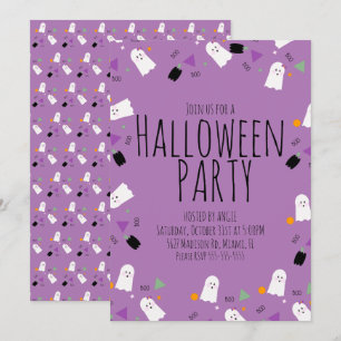 Invitation Halloween Ghost Sprinkles Anniversaire Fête