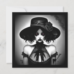 Invitation Halloween gothique déplaisante