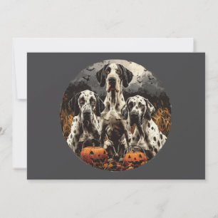 Invitation Halloween Great Dane Dogs Jack-o'-lantern