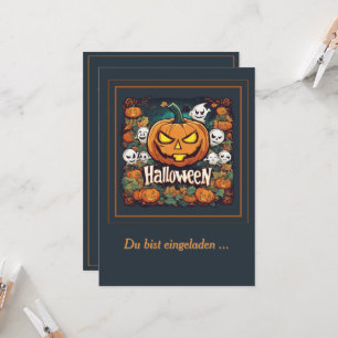 Invitation Halloween : grosse citrouille