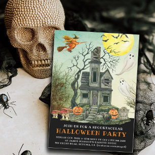 Invitation Halloween Haunted House Party