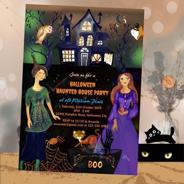 INVITATION HALLOWEEN HAUNTED HOUSE PARTY (HALLOWEEN HAUNTED HOUSE PARTY INVITATION)