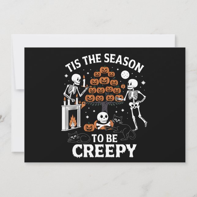Invitation Halloween Horreur C'Est La Saison D'Être Déplaisan (Devant)