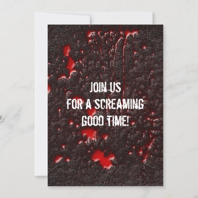 Invitation Halloween Horreur Roadkill (Devant)