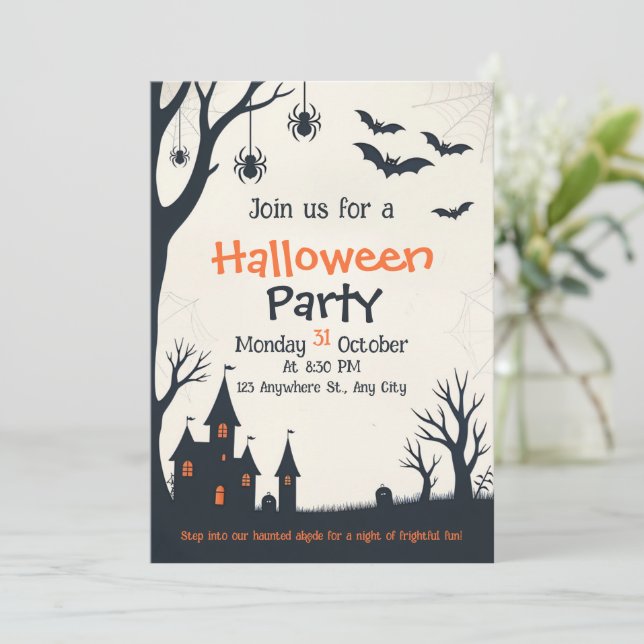 Invitation Halloween House Party (Debout devant)
