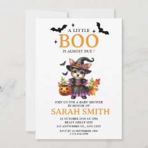 Invitation Halloween Le Petit Chien Boo est presque dû Baby s