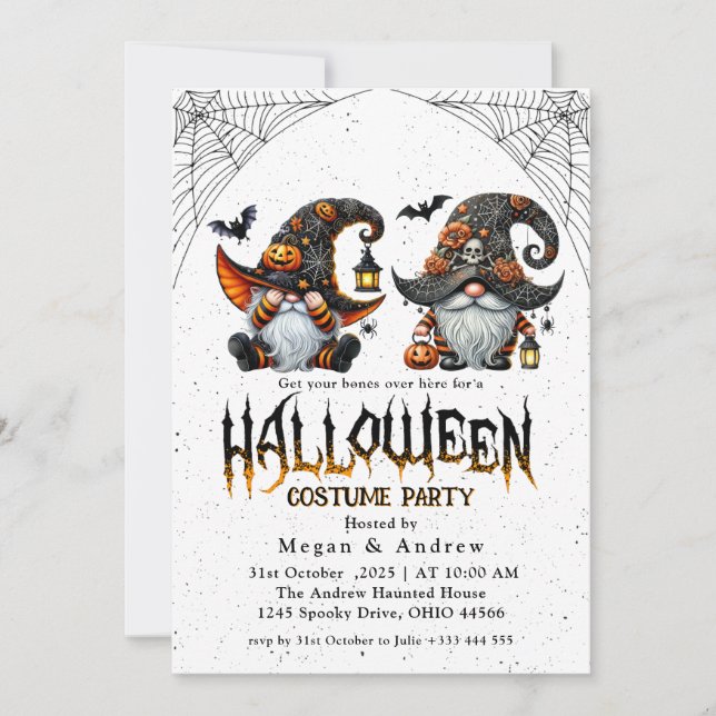 Invitation Halloween Les Sept Nains (Devant)