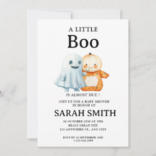 Invitation Halloween Little Boo est presque dû Baby shower