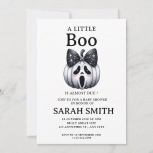 Invitation Halloween Little Boo est presque dû Baby shower