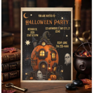Invitation Halloween Maison Hantée invitation