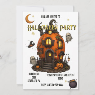 Invitation Halloween Maison Hantée invitation