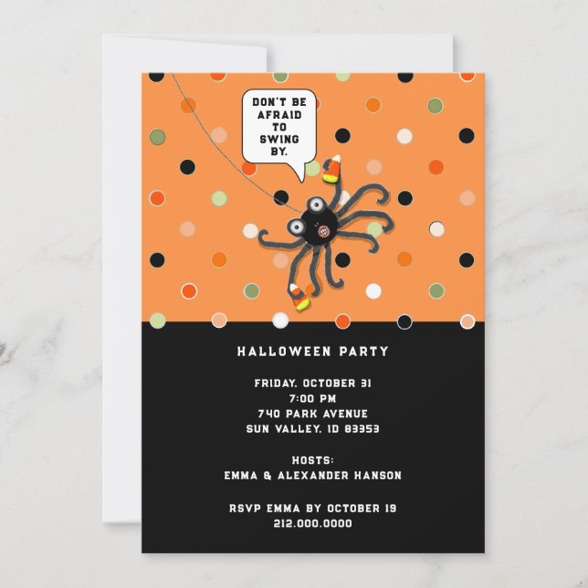 Invitation Halloween Maison Ouverte d'Octobre (Devant)