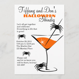 Invitation Halloween Martini Shindig !