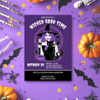 Halloween méchant temps sorcière et vin adultes