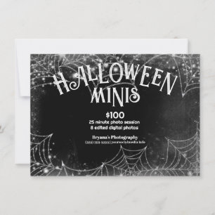 Invitation Halloween Minis Spiderwebs Photographie Photos