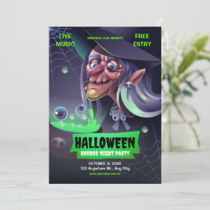Invitation Halloween modifiable, Nuit d'Horreur Ha