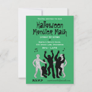 Invitation Halloween Monster Mash Dance Party