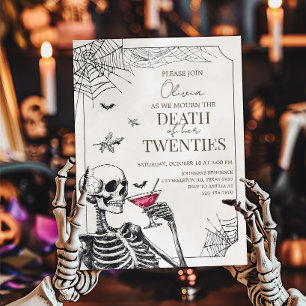 Invitation Halloween mort gothique à mes vingt ans Anniversai