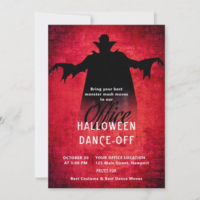 Invitation Halloween Office Party Business Monster d'entrepri (Devant)