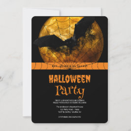 Invitation Halloween Party Gothic Bat