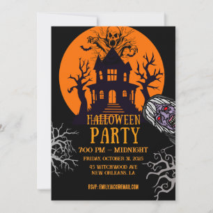 INVITATION HALLOWEEN PARTY INVITATION—REJOINTEZ-NOUS SI VOUS