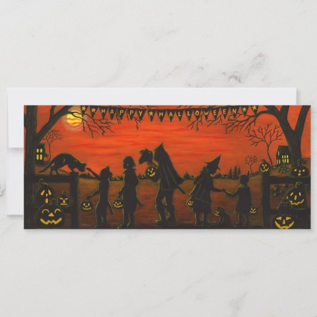 Invitation Halloween, party.invitations, des bonbons ou un (Devant)