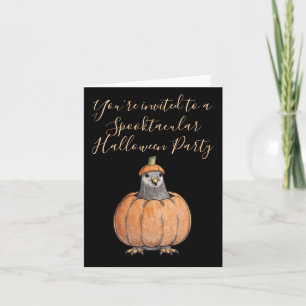 Invitation Halloween Party - Pigeon dans la citrou
