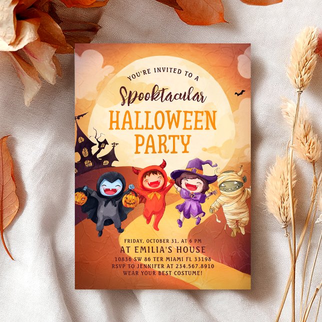 Invitation Halloween Party Trump Treat Kids (Créateur téléchargé)