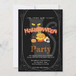 Invitation Halloween Party Vintage gothique