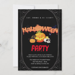 Invitation Halloween Party Vintage gothique