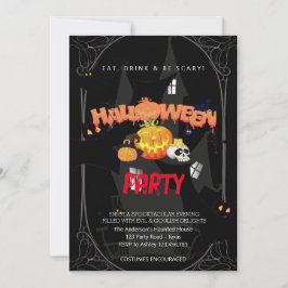 Invitation Halloween Party Vintage gothique