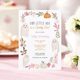 Invitation Halloween petit livre Ghosts mignons enfants 1er a