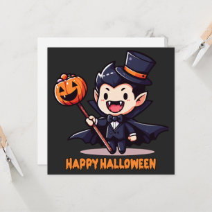 Invitation Halloween - Petit vampire enfantin