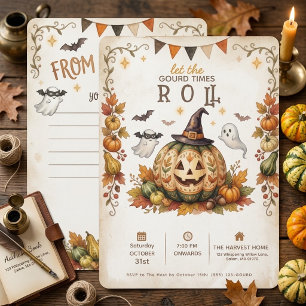 Invitation Halloween « Que les temps de la citrou