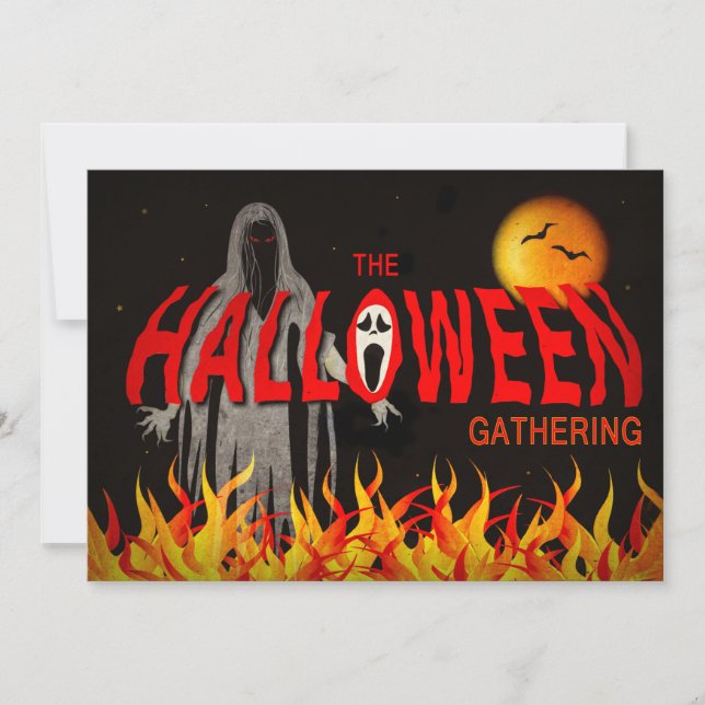 Invitation Halloween Rassembler la peur (Devant)