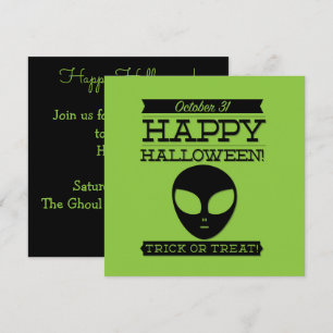 Invitation Halloween rétro typographique