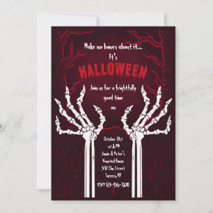 Invitation Halloween sans os pour autant