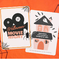 Halloween Soirée cinéma Éffrayant petits enfants