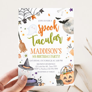 Invitation Halloween Spooktacular Anniversaire Fête Invitatio
