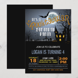 Invitation Halloween Spooktacular Anniversaire Fête Invitatio
